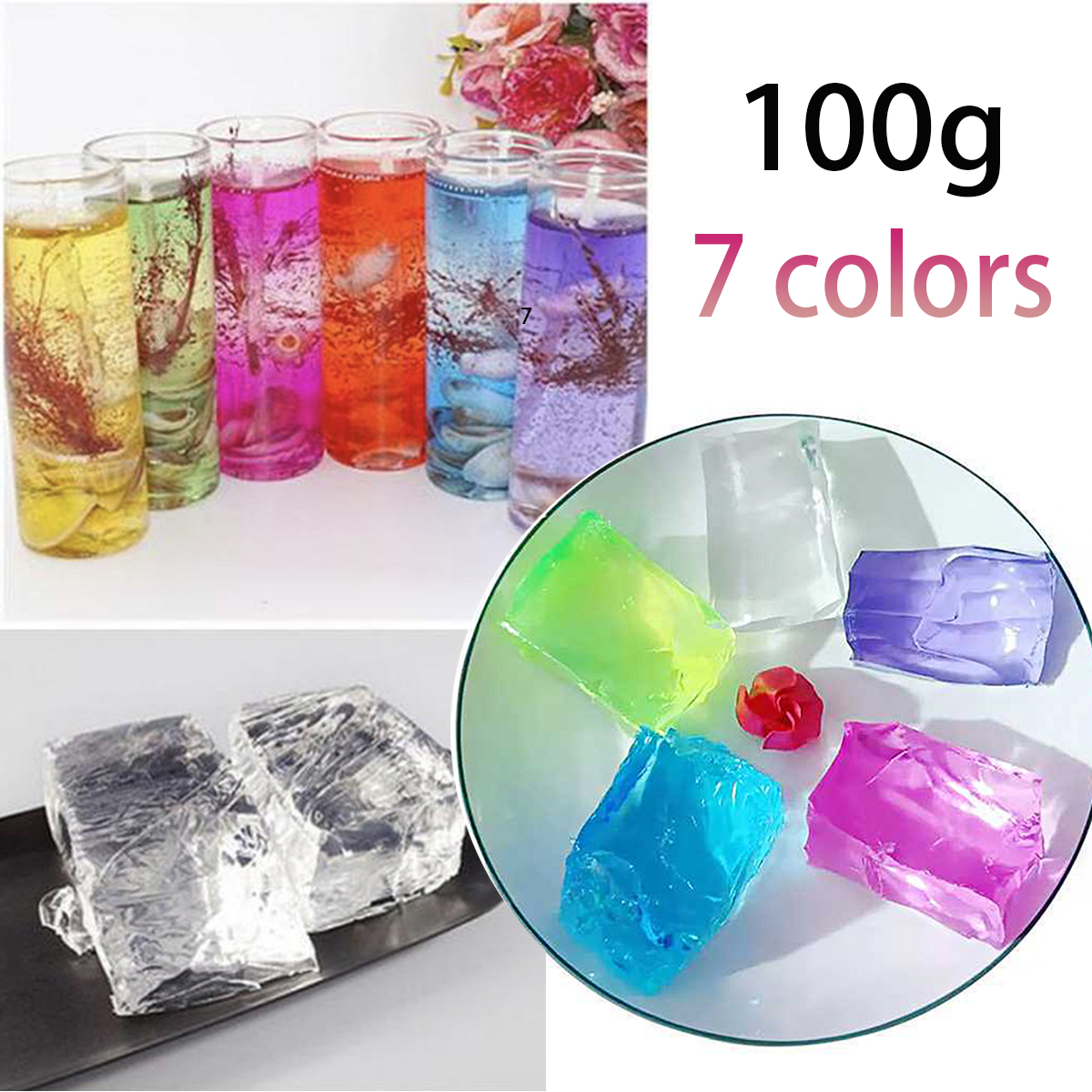 Candle Making Supplies Online - 100G 7Colors Jelly Wax DIY Handmade