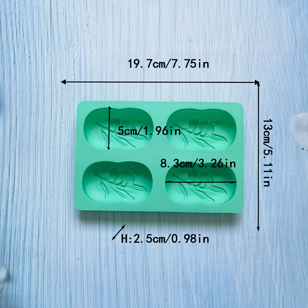 4 Cavities Oval Olive Tree Sil - огляд і ціна Candle Supplies Storage
