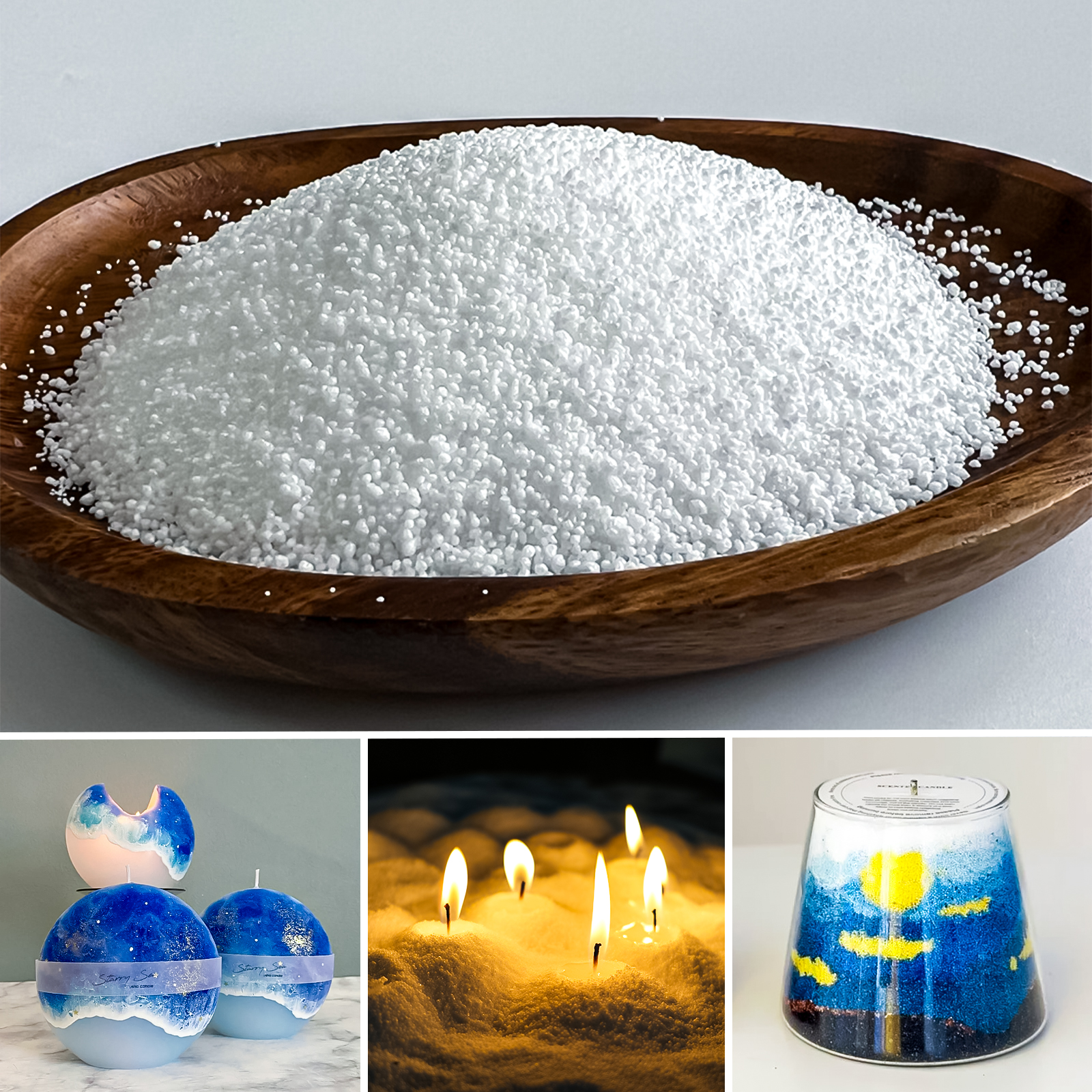500g-1kg Sand Wax Ice Flower W - огляд і ціна Candle Making Supplies Online