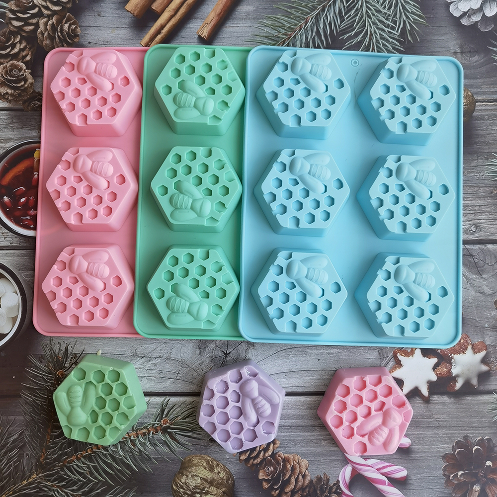 Silicone Hexagonal Bee Soap Mo - огляд і ціна Candle Supplies Storage