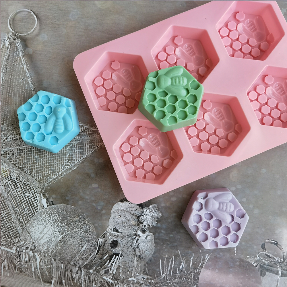 Silicone Hexagonal Bee Soap Mo - огляд і ціна Candle Supplies Storage